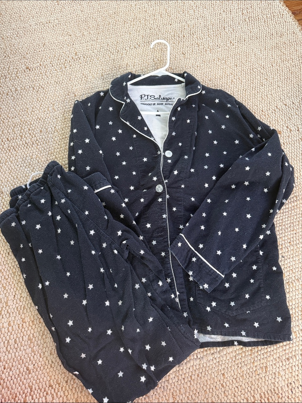 P.J. Salvage black and White Star Pajama Set